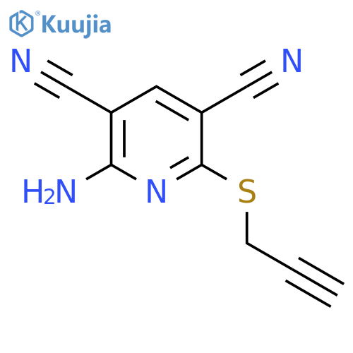 2-Amino-6-(prop-2-yn-1-ylsulfanyl)pyridine-3,5-dicarbonitrile structure