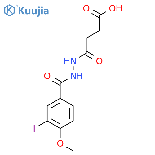 4-2-(3-Iodo-4-methoxybenzoyl)hydrazino-4-oxobutanoic acid structure