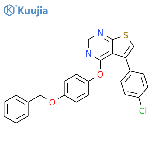 4-4-(benzyloxy)phenoxy-5-(4-chlorophenyl)thieno2,3-dpyrimidine structure