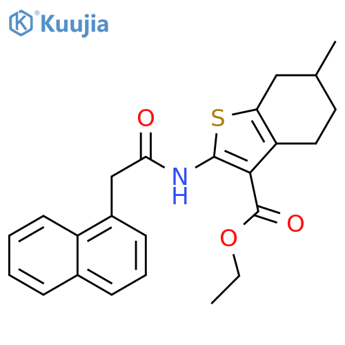 ethyl 6-methyl-2-2-(naphthalen-1-yl)acetamido-4,5,6,7-tetrahydro-1-benzothiophene-3-carboxylate structure