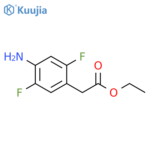 ethyl 2-(4-amino-2,5-difluorophenyl)acetate structure