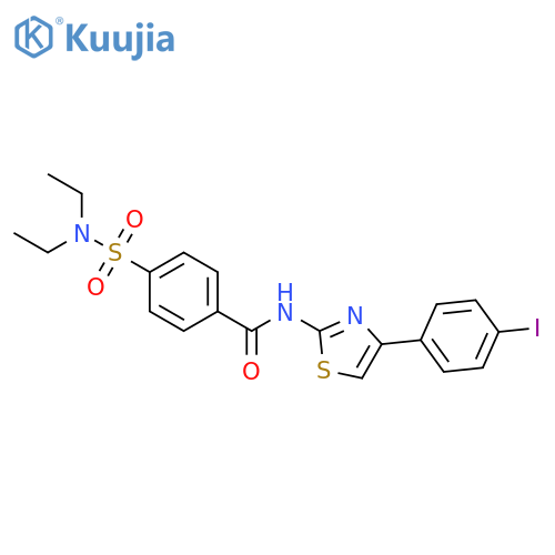 4-(diethylsulfamoyl)-N-4-(4-iodophenyl)-1,3-thiazol-2-ylbenzamide structure