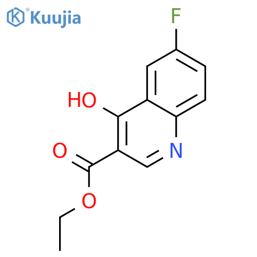 Ethyl 6-fluoro-4-hydroxyquinoline-3-carboxylate structure