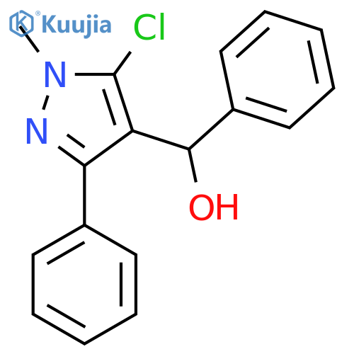 (5-chloro-1-methyl-3-phenyl-1H-pyrazol-4-yl)(phenyl)methanol structure