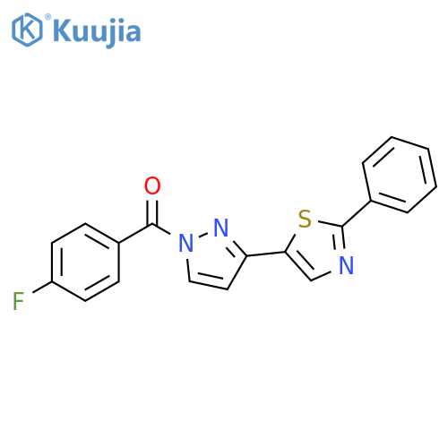 (4-FLUOROPHENYL)[3-(2-PHENYL-1,3-THIAZOL-5-YL)-1H-PYRAZOL-1-YL]METHANONE structure