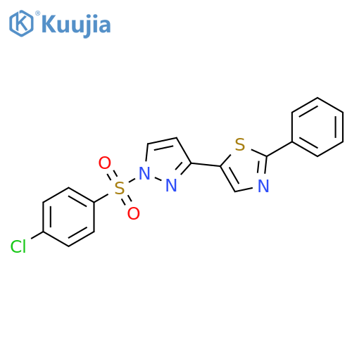 5-(1-[(4-CHLOROPHENYL)SULFONYL]-1H-PYRAZOL-3-YL)-2-PHENYL-1,3-THIAZOLE structure