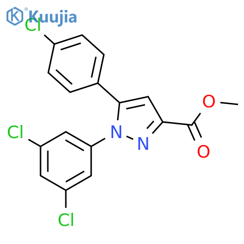 methyl 5-(4-chlorophenyl)-1-(3,5-dichlorophenyl)-1H-pyrazole-3-carboxylate structure