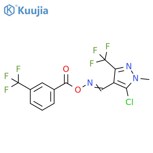 5-CHLORO-1-METHYL-3-(TRIFLUOROMETHYL)-4-[(([3-(TRIFLUOROMETHYL)BENZOYL]OXY)IMINO)METHYL]-1H-PYRAZOLE structure