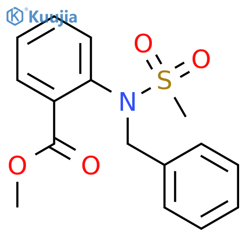 Benzoic acid, 2-[(methylsulfonyl)(phenylmethyl)amino]-, methyl ester structure