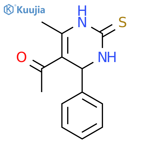 2(1H)-Pyrimidinethione, 5-acetyl-3,6-dihydro-4-methyl-6-phenyl- structure