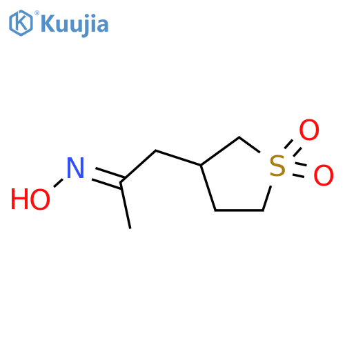 2-Propanone,1-(tetrahydro-1,1-dioxido-3-thienyl)-, oxime structure