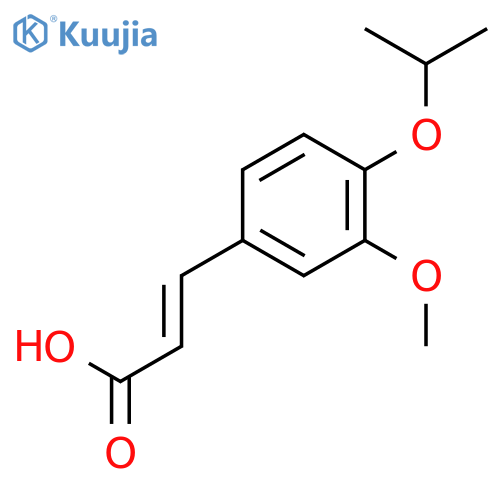 (2E)-3-(4-isopropoxy-3-methoxyphenyl)acrylic acid structure