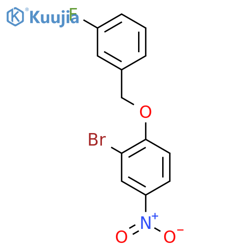 Benzene, 2-bromo-1-[(3-fluorophenyl)methoxy]-4-nitro- structure