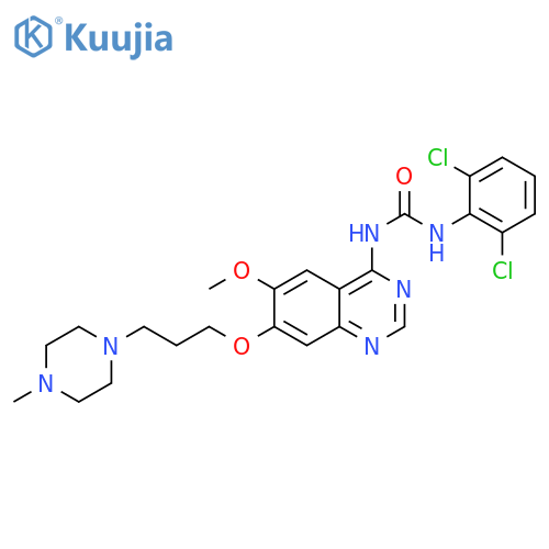 Urea,N-(2,6-dichlorophenyl)-N'-[6-methoxy-7-[3-(4-methyl-1-piperazinyl)propoxy]-4-quinazolinyl]- structure