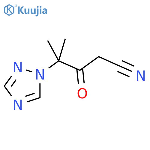 4-Methyl-3-oxo-4-(1h-1,2,4-triazol-1-yl)pentanenitrile structure