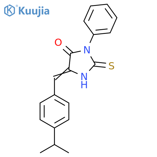 3-Phenyl-5-[(4-propan-2-ylphenyl)methylidene]-2-sulfanylideneimidazolidin-4-one structure