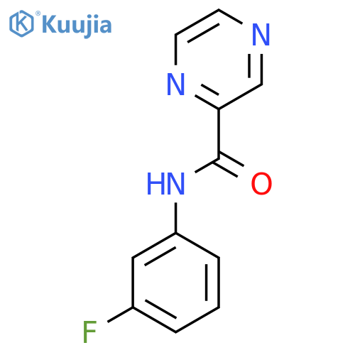 N-(3-fluorophenyl)pyrazine-2-carboxamide structure