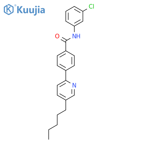 N-(3-chlorophenyl)-4-(5-pentylpyridin-2-yl)benzamide structure