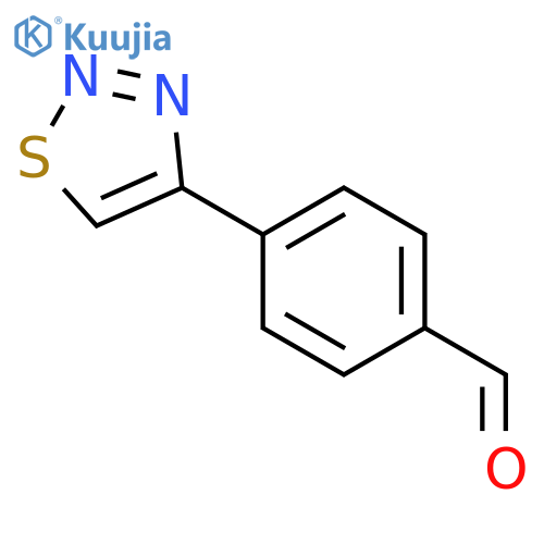 Benzaldehyde,4-(1,2,3-thiadiazol-4-yl)- structure