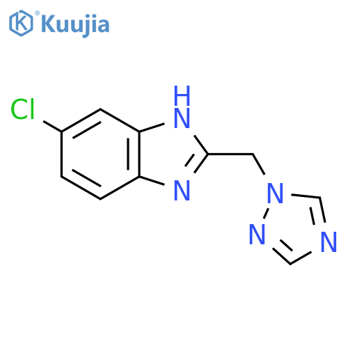 5-chloro-2-(1H-1,2,4-triazol-1-ylmethyl)-1H-1,3-benzimidazole structure