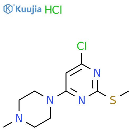 4-Chloro-6-(4-methylpiperazin-1-yl)-2-(methylsulfanyl)pyrimidine hydrochloride structure