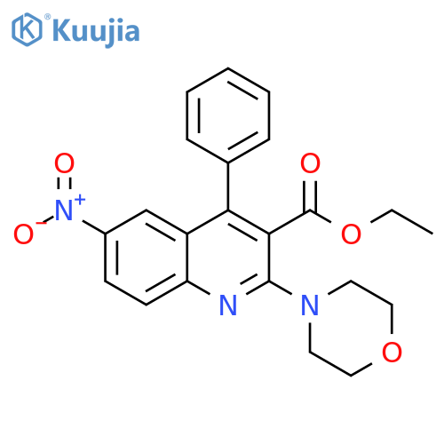 ethyl 2-(morpholin-4-yl)-6-nitro-4-phenylquinoline-3-carboxylate structure