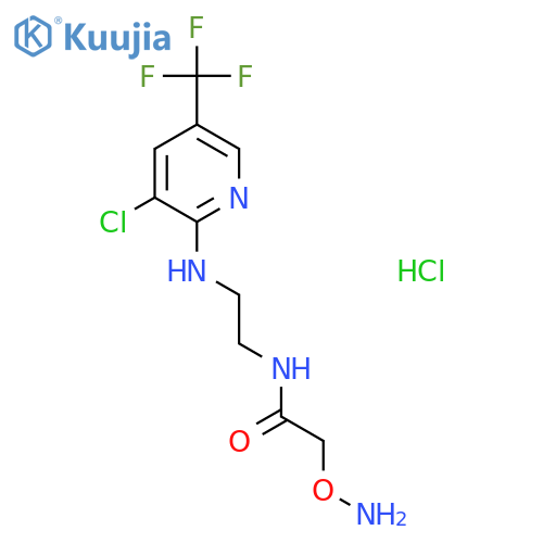 2-(Aminooxy)-N-(2-{3-chloro-5-(trifluoromethyl)-2-pyridinylamino}ethyl)acetamide Hydrochloride structure