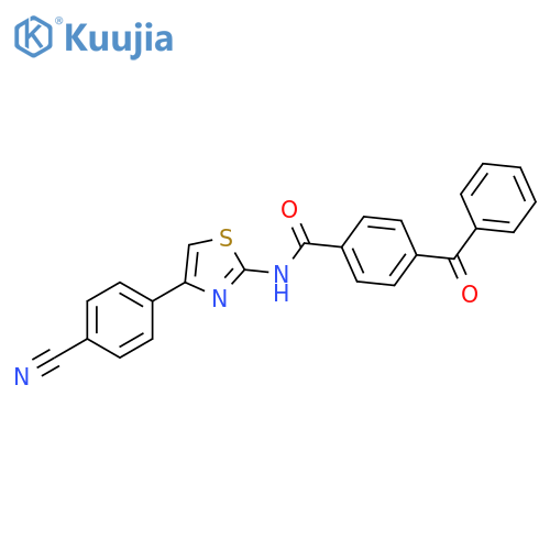 4-benzoyl-N-4-(4-cyanophenyl)-1,3-thiazol-2-ylbenzamide structure