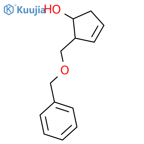 (1R,2R)-2-((Benzyloxy)methyl)cyclopent-3-enol structure