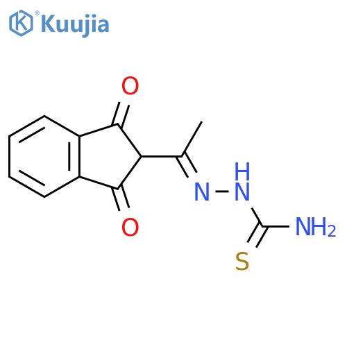 {[1-(1,3-Dioxo-2,3-dihydro-1H-inden-2-yl)ethylidene]amino}thiourea structure
