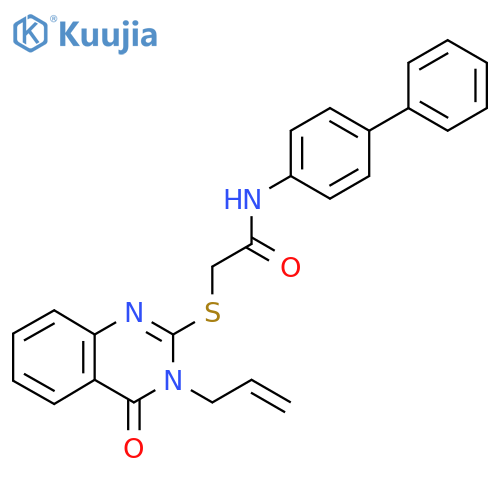 N-{1,1'-biphenyl-4-yl}-2-{4-oxo-3-(prop-2-en-1-yl)-3,4-dihydroquinazolin-2-ylsulfanyl}acetamide structure