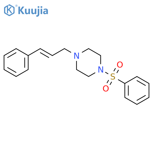 1-(3-phenyl-2-propen-1-yl)-4-(phenylsulfonyl)piperazine structure