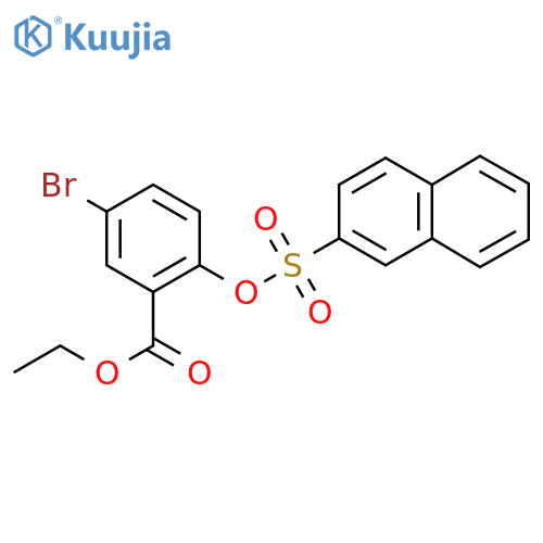 ethyl 5-bromo-2-(naphthalene-2-sulfonyl)oxybenzoate structure