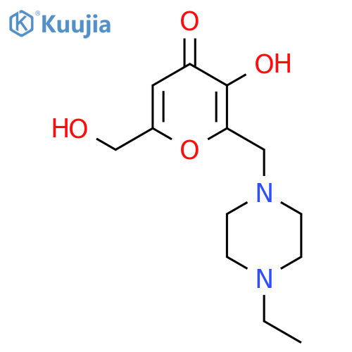 2-(4-ethylpiperazin-1-yl)methyl-3-hydroxy-6-(hydroxymethyl)-4H-pyran-4-one structure