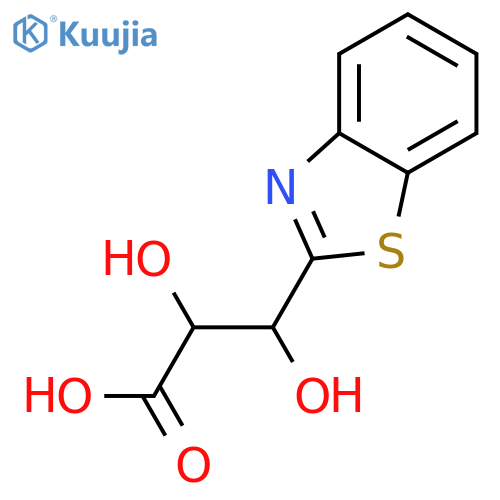 3-(1,3-benzothiazol-2-yl)-2,3-dihydroxypropanoic acid structure