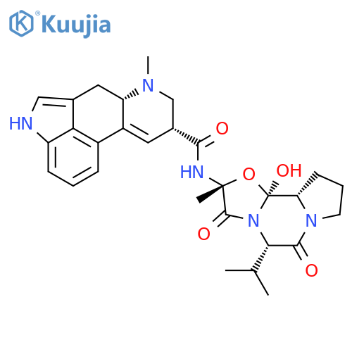 (5alpha,5'alpha)-12'-hydroxy-2'-methyl-5'-(1-methylethyl)-3',6',18-trioxoergotaman structure