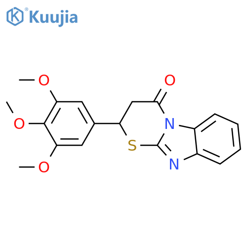 11-(3,4,5-trimethoxyphenyl)-10-thia-1,8-diazatricyclo7.4.0.0^{2,7}trideca-2(7),3,5,8-tetraen-13-one structure