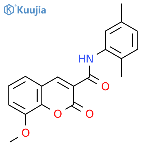 N-(2,5-dimethylphenyl)-8-methoxy-2-oxo-2H-chromene-3-carboxamide structure
