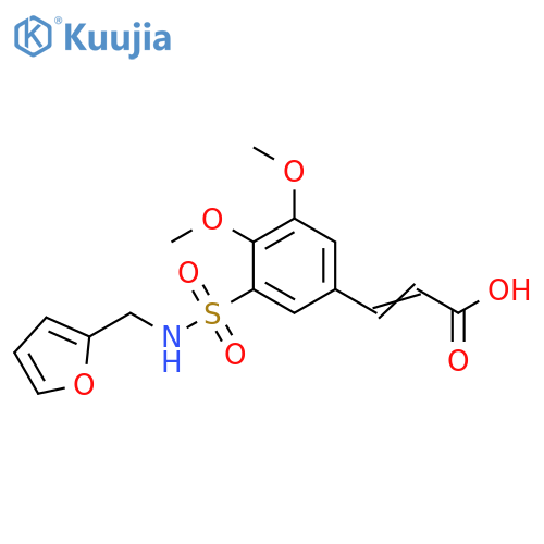 3-(3-{(furan-2-yl)methylsulfamoyl}-4,5-dimethoxyphenyl)prop-2-enoic acid structure