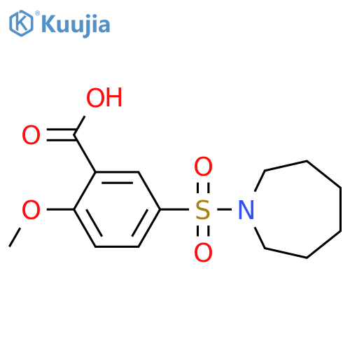 5-(azepane-1-sulfonyl)-2-methoxybenzoic acid structure