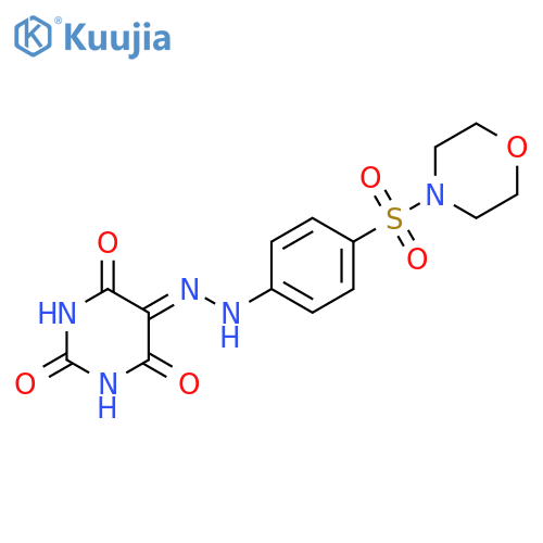 5-{2-4-(morpholine-4-sulfonyl)phenylhydrazin-1-ylidene}-1,3-diazinane-2,4,6-trione structure