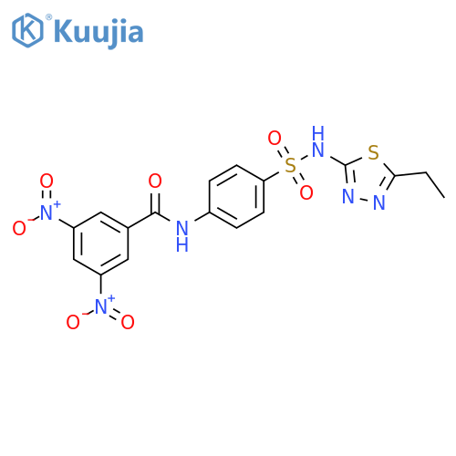 N-{4-(5-ethyl-1,3,4-thiadiazol-2-yl)sulfamoylphenyl}-3,5-dinitrobenzamide structure