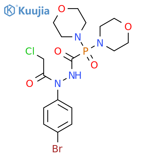 N-(4-bromophenyl)-2-chloro-N'-dimorpholin-4-ylphosphorylcarbonylacetohydrazide structure