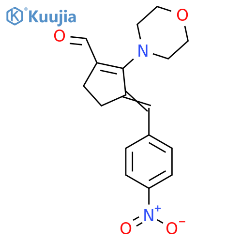 1-Cyclopentene-1-carboxaldehyde, 2-(4-morpholinyl)-3-[(4-nitrophenyl)methylene]- structure