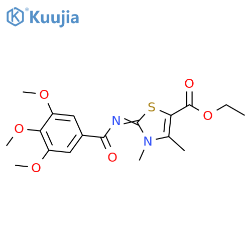 ethyl (2Z)-3,4-dimethyl-2-(3,4,5-trimethoxybenzoyl)imino-2,3-dihydro-1,3-thiazole-5-carboxylate structure
