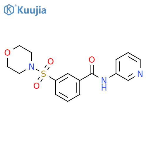 3-(morpholine-4-sulfonyl)-N-(pyridin-3-yl)benzamide structure