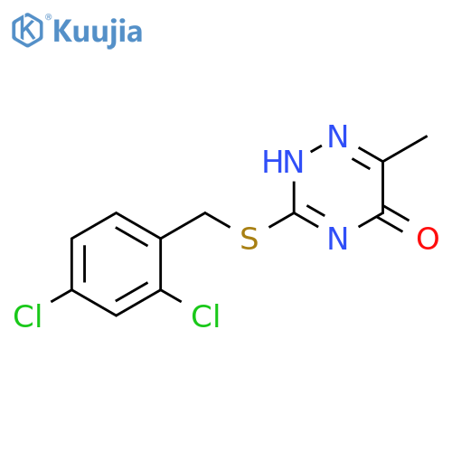 3-{(2,4-dichlorophenyl)methylsulfanyl}-6-methyl-4,5-dihydro-1,2,4-triazin-5-one structure
