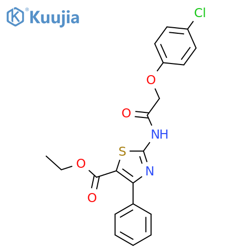 ethyl 2-2-(4-chlorophenoxy)acetamido-4-phenyl-1,3-thiazole-5-carboxylate structure
