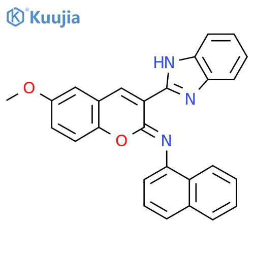 (2Z)-3-(1H-1,3-benzodiazol-2-yl)-6-methoxy-N-(naphthalen-1-yl)-2H-chromen-2-imine structure