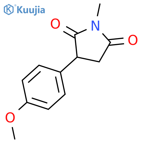 2,5-Pyrrolidinedione, 3-(4-methoxyphenyl)-1-methyl- structure
